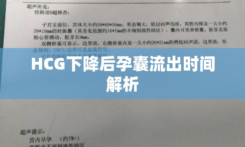 HCG下降后孕囊流出時間解析