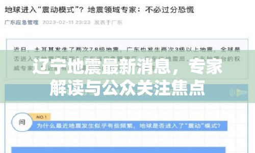 遼寧地震最新消息，專家解讀與公眾關(guān)注焦點