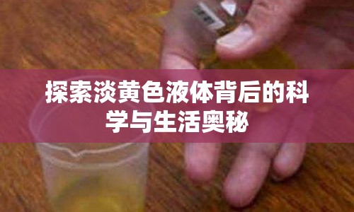 探索淡黃色液體背后的科學(xué)與生活?yuàn)W秘