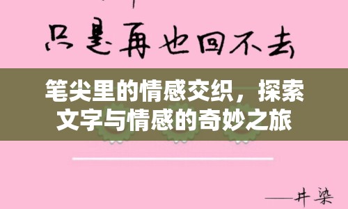 筆尖里的情感交織，探索文字與情感的奇妙之旅