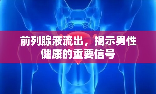 前列腺液流出，揭示男性健康的重要信號