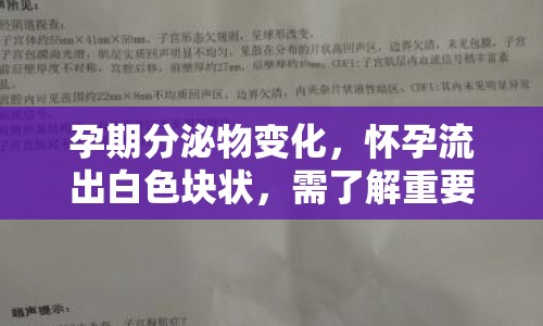 孕期分泌物變化，懷孕流出白色塊狀，需了解重要性