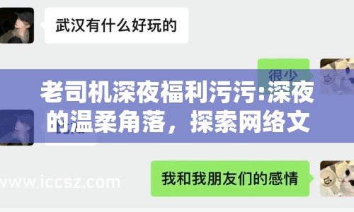 老司機深夜福利污污:深夜的溫柔角落，探索網(wǎng)絡(luò)文化中的隱秘交流