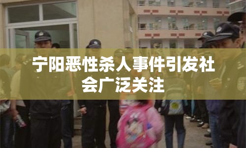 寧陽惡性殺人事件引發(fā)社會廣泛關注