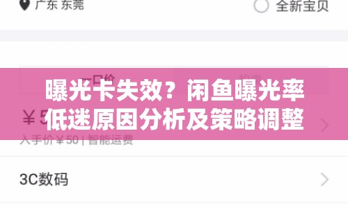 曝光卡失效？閑魚曝光率低迷原因分析及策略調整