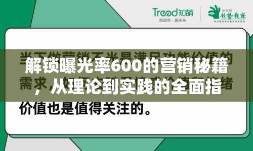 解鎖曝光率600的營銷秘籍，從理論到實踐的全面指南