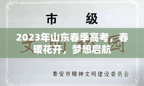 2023年山東春季高考，春暖花開，夢想啟航