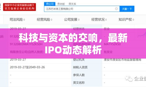 科技與資本的交響，最新IPO動(dòng)態(tài)解析