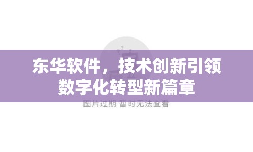 東華軟件，技術(shù)創(chuàng)新引領(lǐng)數(shù)字化轉(zhuǎn)型新篇章