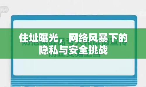 住址曝光，網(wǎng)絡(luò)風(fēng)暴下的隱私與安全挑戰(zhàn)