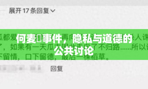 何麥枒事件，隱私與道德的公共討論