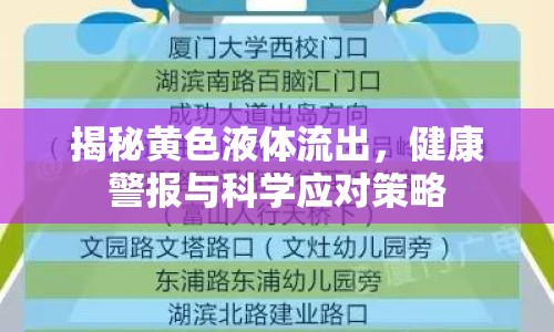 揭秘黃色液體流出，健康警報與科學應對策略