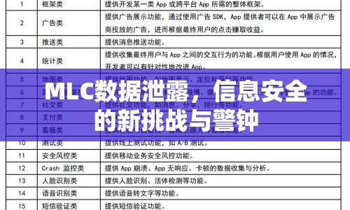 MLC數(shù)據(jù)泄露，信息安全的新挑戰(zhàn)與警鐘