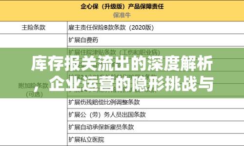 庫存報關(guān)流出的深度解析，企業(yè)運營的隱形挑戰(zhàn)與應(yīng)對策略