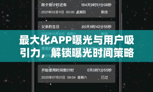 最大化APP曝光與用戶吸引力，解鎖曝光時間策略