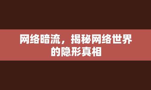 網(wǎng)絡暗流，揭秘網(wǎng)絡世界的隱形真相