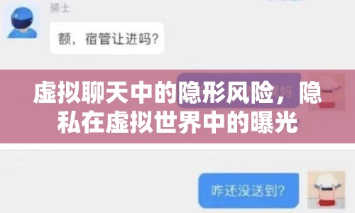 虛擬聊天中的隱形風險，隱私在虛擬世界中的曝光