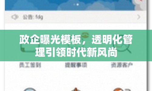 政企曝光模板，透明化管理引領時代新風尚