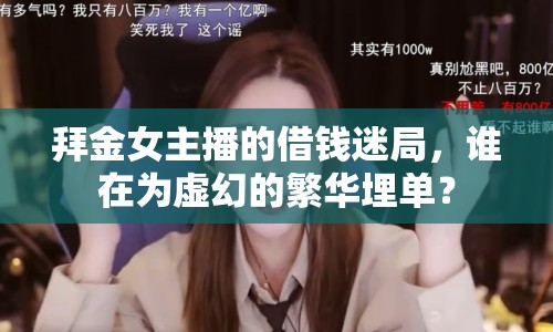 拜金女主播的借錢(qián)迷局，誰(shuí)在為虛幻的繁華埋單？