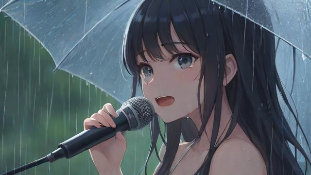 泰國女主播雨中深情演唱，觸動你我心弦的傷感旋律