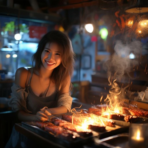 深夜食堂的秘密，女主播帶你解鎖烤肉的美味之旅