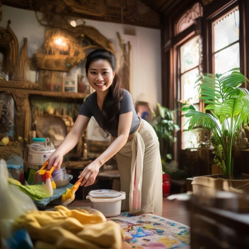 泰國女主播的家務(wù)藝術(shù)，直播中的生活美學